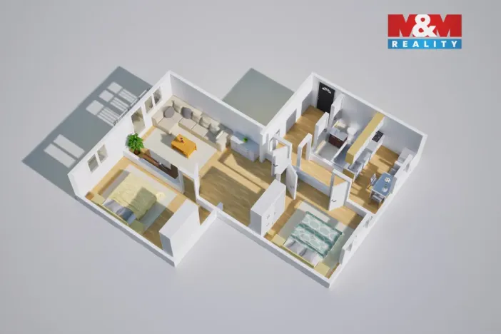 Prodej bytu 3+1, Ústí nad Labem - Bukov, 17. listopadu, 68 m2