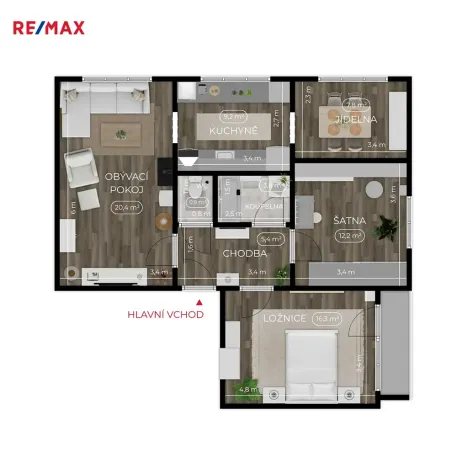 Prodej bytu 4+1, Bezdědovice, 76 m2