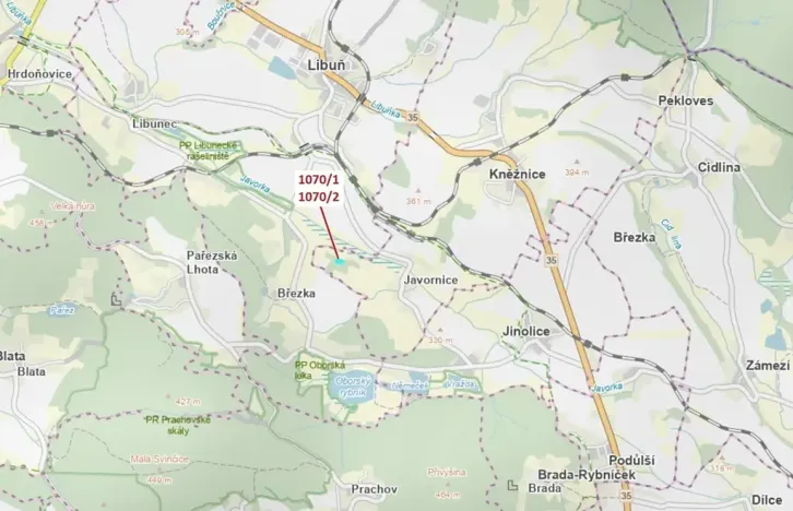 Dražba lesa, Kněžnice, 2271 m2