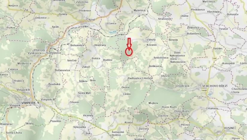 Prodej podílu lesa, Zálezly, 799 m2