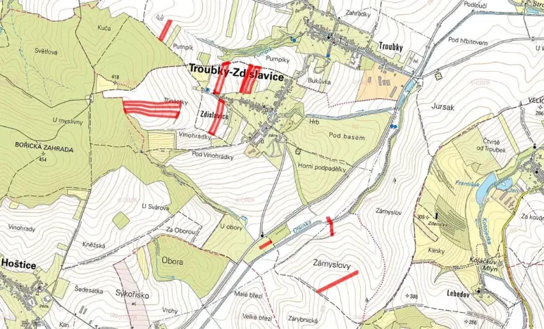 Prodej pole, Troubky-Zdislavice, 27683 m2