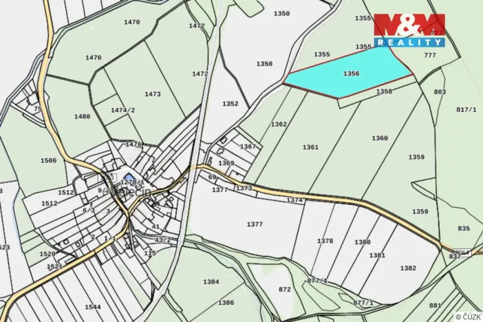 Prodej pole, Velečín, 23308 m2