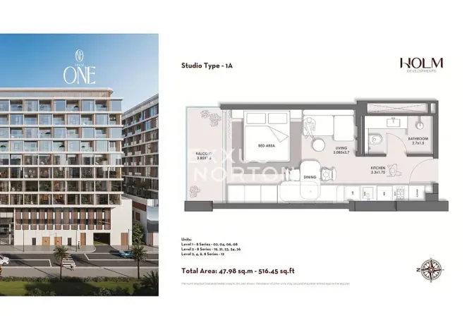 Prodej bytu 1+kk, Dubaj, Spojené arabské emiráty, 29 m2