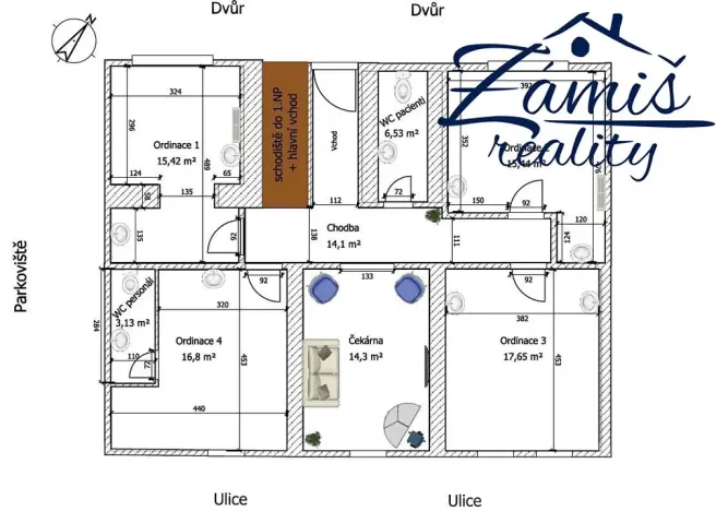Pronájem kanceláře, Kladno, Slánská, 18 m2