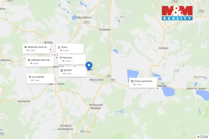 Pronájem bytu 1+1, Brniště - Luhov, 34 m2