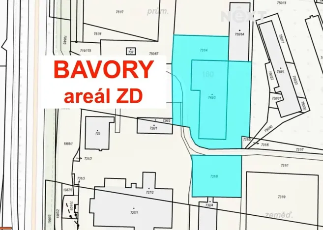 Prodej výrobních prostor, Bavory, 860 m2