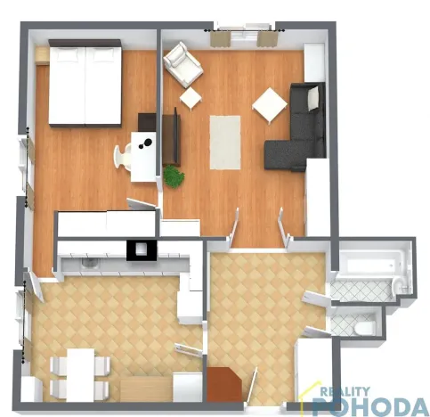 Pronájem bytu 2+1, Praha - Žižkov, Biskupcova, 69 m2