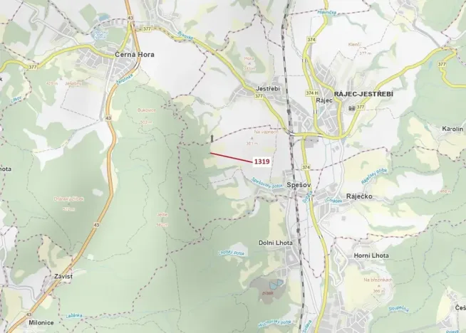 Dražba lesa, Spešov, 316 m2