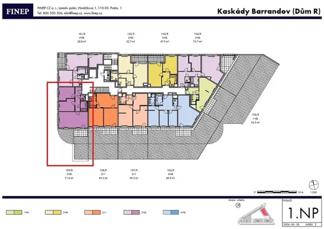 Prodej bytu 3+kk, Praha - Hlubočepy, Hugo Haase, 72 m2