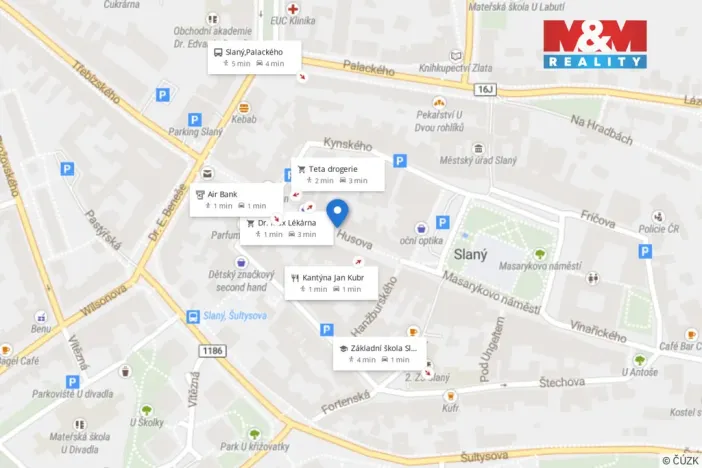 Pronájem obchodního prostoru, Slaný, Husova, 88 m2