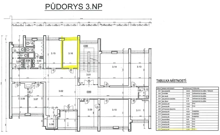 Pronájem kanceláře, Jindřichův Hradec, Pravdova, 14 m2
