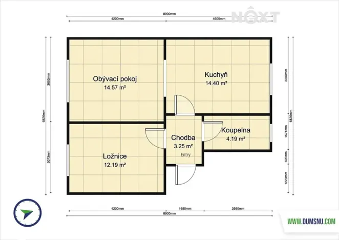Pronájem bytu 2+1, Šumperk, Zborovská, 49 m2