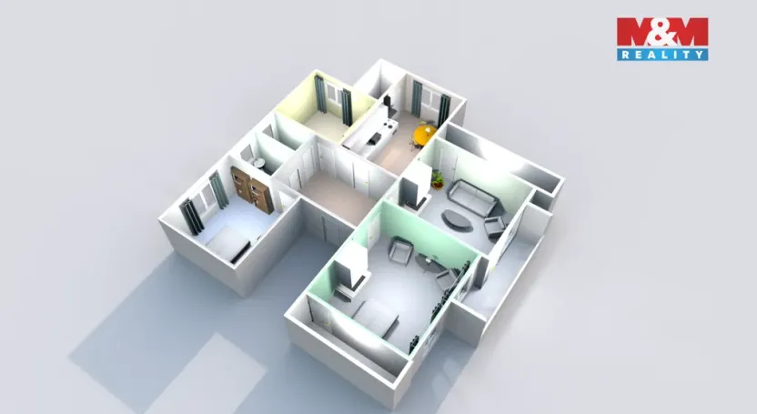 Prodej bytu 4+1, Děčín - Děčín IV-Podmokly, Resslova, 120 m2