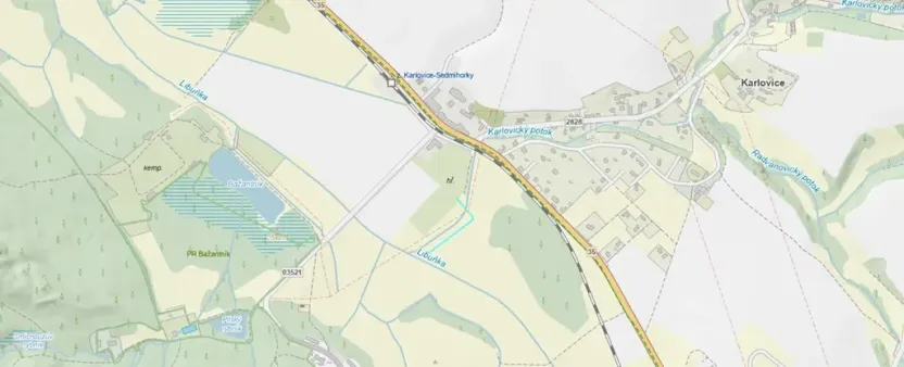 Dražba louky, Karlovice, 1135 m2