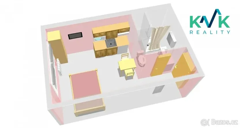 Prodej bytu 1+kk, Karlovy Vary, Lidická, 20 m2