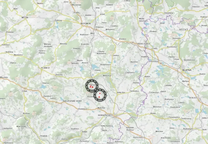 Prodej louky, Pačejov, 13638 m2