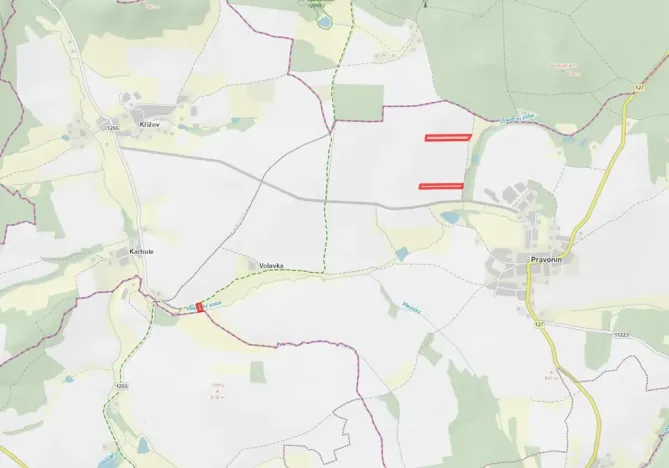 Prodej pole, Pravonín, 25975 m2