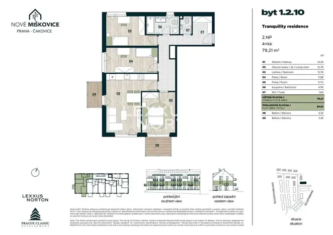 Prodej bytu 4+kk, Praha - Miškovice, Polabská, 79 m2