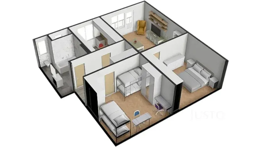 Prodej bytu 3+1, Písek, Budovatelská, 80 m2