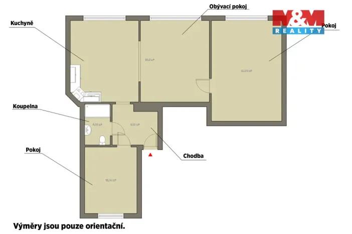 Pronájem bytu 3+kk, Písek - Budějovické Předměstí, Mírové nám., 90 m2