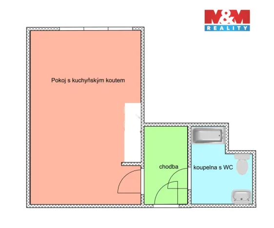 Prodej bytu 1+kk, Ostrava - Moravská Ostrava, Ahepjukova, 26 m2
