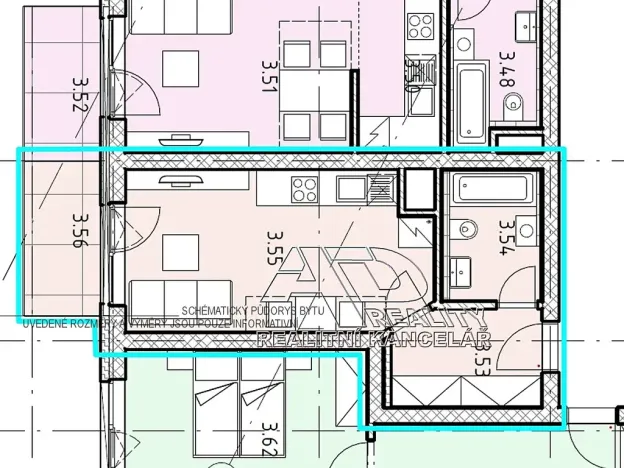 Pronájem bytu 1+kk, České Budějovice, Na Zlaté stoce, 28 m2