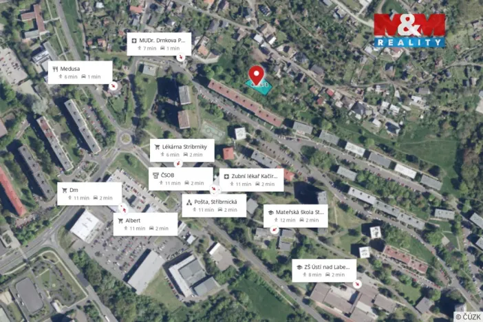 Prodej pozemku pro bydlení, Ústí nad Labem - Severní Terasa, 879 m2