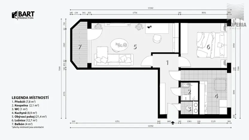 Prodej bytu 2+1, Brno, Arbesova, 56 m2