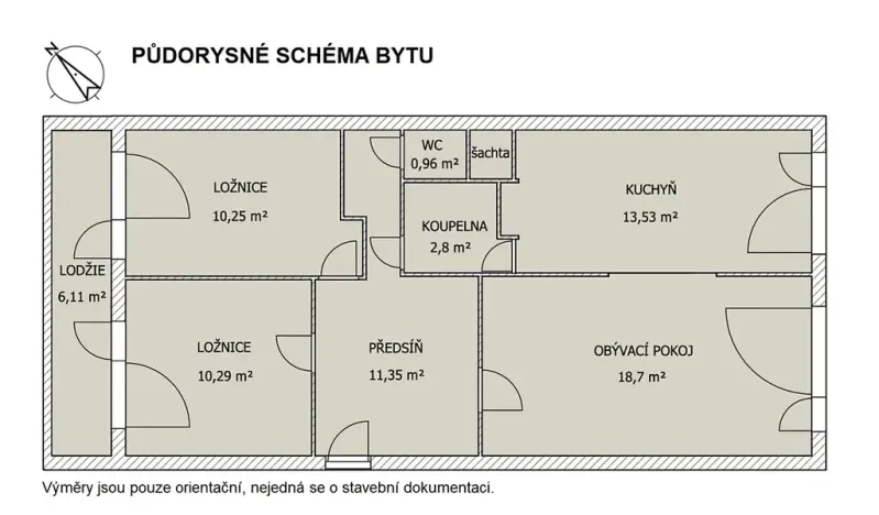Prodej bytu 3+1, Praha - Prosek, Prosecká, 70 m2