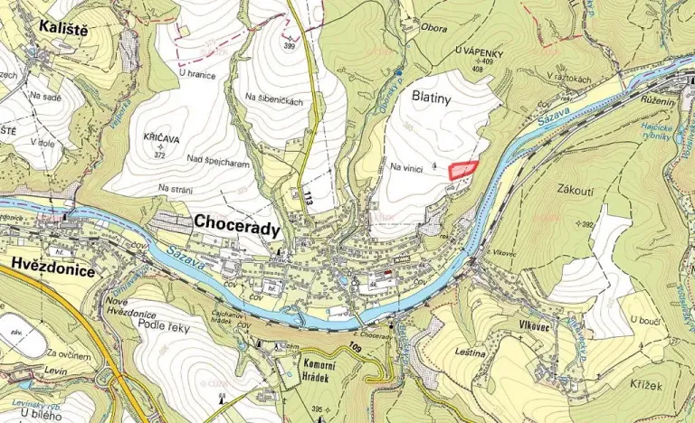 Prodej pole, Chocerady, 6858 m2