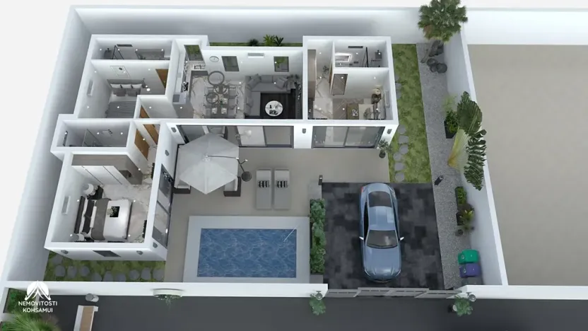 Prodej vily, Baan Taling Ngam, Thajsko, 118 m2