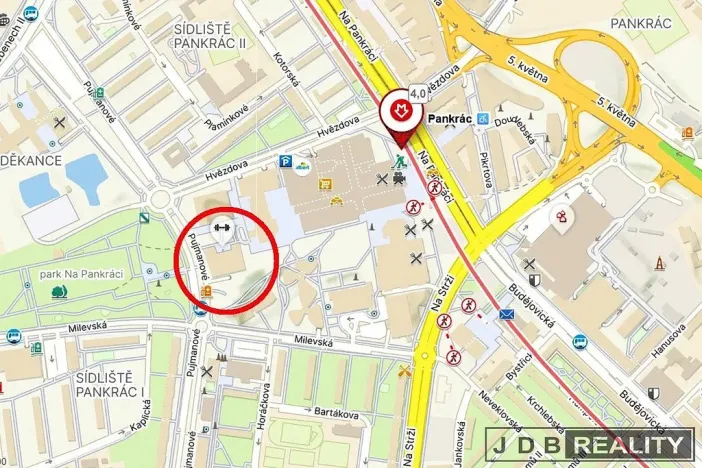 Pronájem kanceláře, Praha - Nusle, Pujmanové, 5 m2