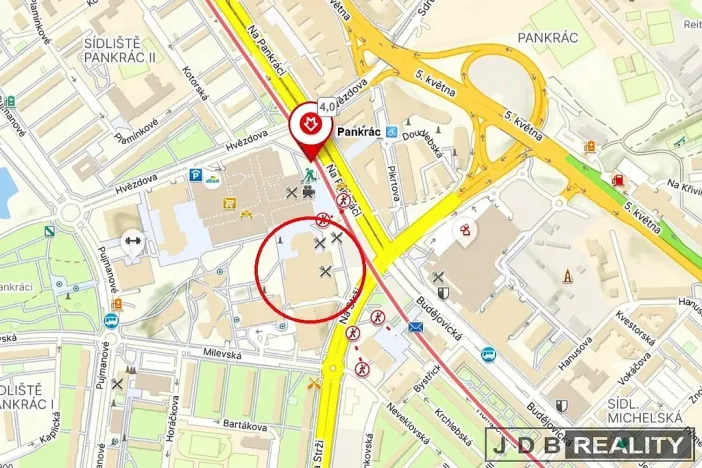 Pronájem kanceláře, Praha - Nusle, Na strži, 5 m2