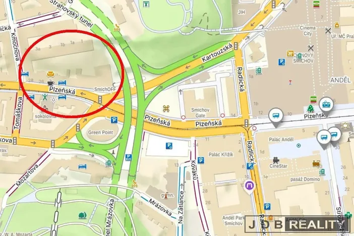 Pronájem kanceláře, Praha - Smíchov, Plzeňská, 5 m2