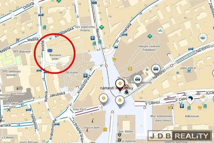 Pronájem kanceláře, Praha - Staré Město, Rybná, 5 m2