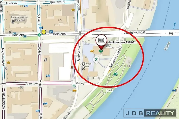 Pronájem kanceláře, Praha - Holešovice, Jankovcova, 20 m2