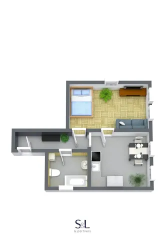 Pronájem bytu 1+1, Liberec, Klostermannova, 58 m2