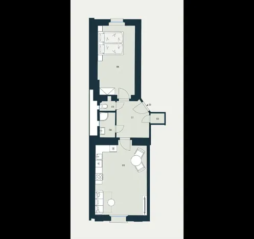 Prodej bytu 2+kk, Praha - Nusle, Rostislavova, 57 m2