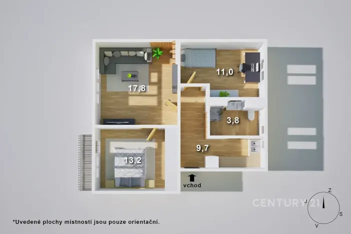 Pronájem bytu 3+kk, Meziboří, Májová, 58 m2