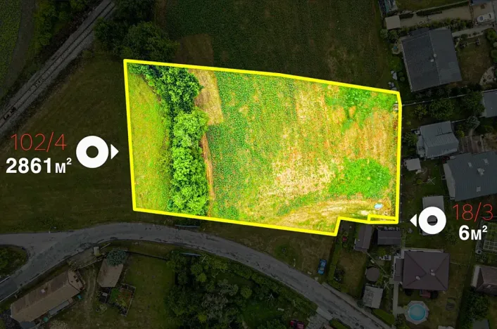 Prodej pozemku pro bydlení, Obrubce, 2867 m2