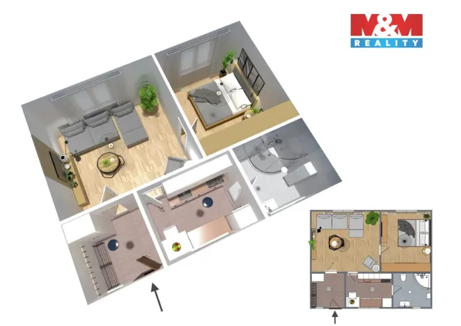 Prodej bytu 2+1, Praha - Strašnice, U trati, 47 m2