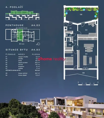 Prodej bytu 3+kk, Olomouc, Okružní, 89 m2