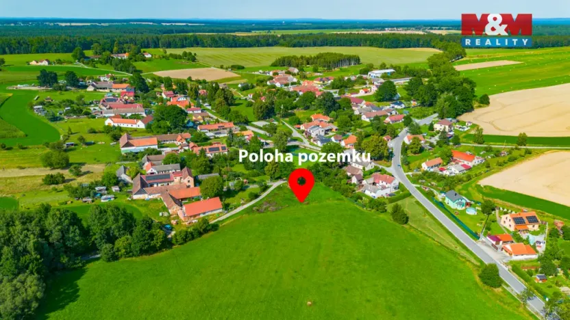 Prodej pozemku pro bydlení, Borovany - Vrcov, 1653 m2