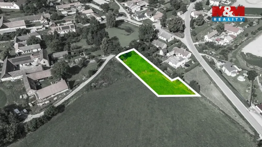 Prodej pozemku pro bydlení, Borovany - Vrcov, 1653 m2