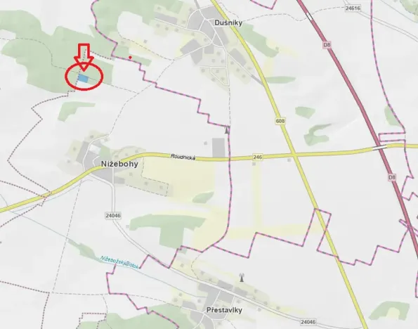 Prodej lesa, Budyně nad Ohří, 3763 m2