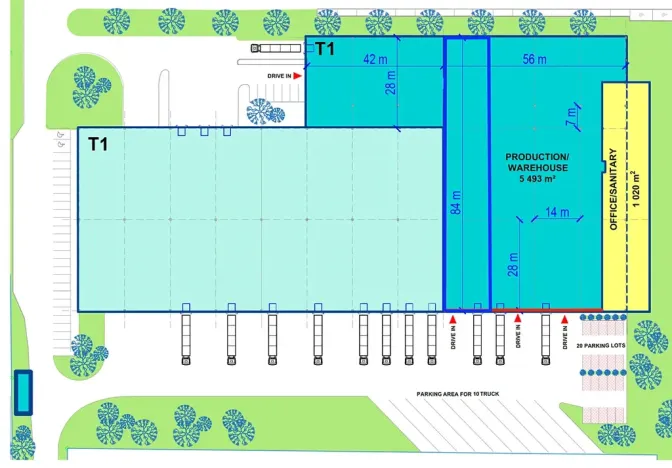 Pronájem skladu, Krupka, Průmyslová, 1176 m2