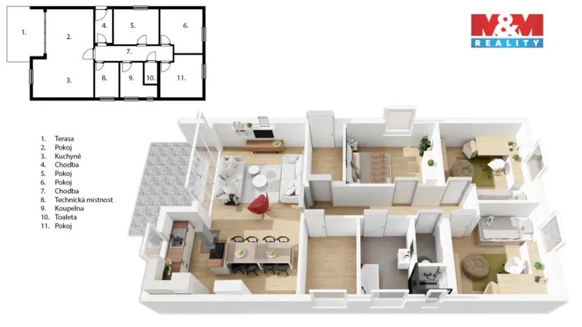 Pronájem rodinného domu, Olomouc - Slavonín, Jižní, 86 m2