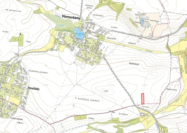 Prodej pole, Horoušany, 5476 m2