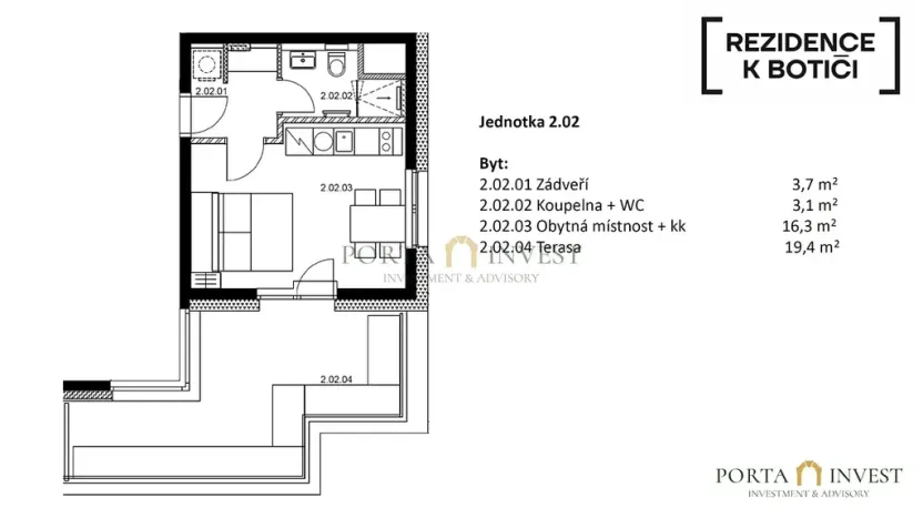 Prodej bytu 1+kk, Praha - Vršovice, K Botiči, 25 m2