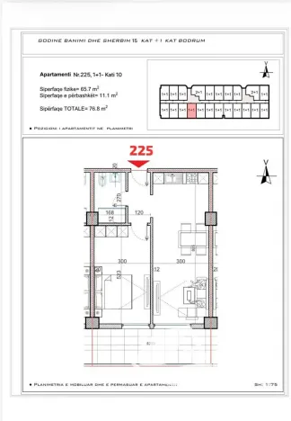 Prodej bytu 2+kk, Shëngjin, Albánie, 53 m2